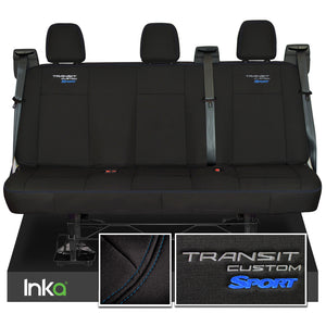 Ford Transit Custom Heavy Duty Rear Triple Seat Covers Genuine OEM MY 12-2023 [Choice Of 6 Colours]