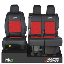 Load image into Gallery viewer, Vauxhall Vivaro Sportive MK3 Front 1+2 Tailored Seat Covers Leatherette - Alcantara Look - Choice of 6 Colours  MY16-22
