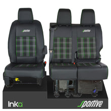 Load image into Gallery viewer, Vauxhall Vivaro Sportive MK3 INKA Front 1+2 Tailored GTi Tartan Seat Covers MY16-22 ( Choice of 6 Colours )
