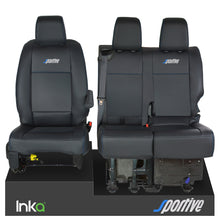 Load image into Gallery viewer, Vauxhall Vivaro Sportive MK3 INKA Front 1+2 Plain Black Seat Covers - MY2016-2022 ( Choice of 6 Colours )
