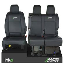 Load image into Gallery viewer, Vauxhall Vivaro Sportive MK3 INKA Front 1+2 Plain Black Seat Covers - MY2016-2022 ( Choice of 6 Colours )
