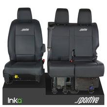 Load image into Gallery viewer, Vauxhall Vivaro Sportive MK3 INKA Front 1+2 Plain Black Seat Covers - MY2016-2022 ( Choice of 6 Colours )

