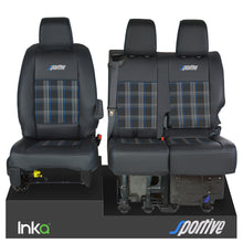 Load image into Gallery viewer, Vauxhall Vivaro Sportive MK3 INKA Front 1+2 Tailored GTi Tartan Seat Covers MY16-22 ( Choice of 6 Colours )
