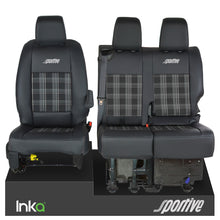 Load image into Gallery viewer, Vauxhall Vivaro Sportive MK3 INKA Front 1+2 Tailored GTi Tartan Seat Covers MY16-22 ( Choice of 6 Colours )
