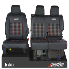 Load image into Gallery viewer, Vauxhall Vivaro Sportive MK3 INKA Front 1+2 Tailored GTi Tartan Seat Covers MY16-22 ( Choice of 6 Colours )
