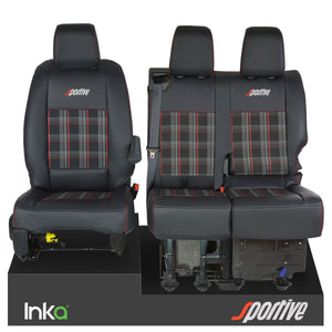 Vauxhall Vivaro Sportive MK3 INKA Front 1+2 Tailored GTi Tartan Seat Covers MY16-22 ( Choice of 6 Colours )