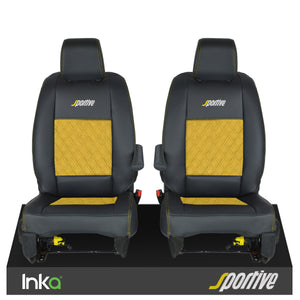 Vauxhall Vivaro Sportive MK3 Front 1+1 Set Tailored Seat Covers Leatherette MY16-23