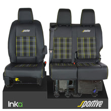 Load image into Gallery viewer, Vauxhall Vivaro Sportive MK3 INKA Front 1+2 Tailored GTi Tartan Seat Covers MY16-22 ( Choice of 6 Colours )
