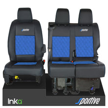Load image into Gallery viewer, Vauxhall Vivaro Sportive MK3 Front 1+2 Tailored Seat Covers Leatherette - Alcantara Look - Choice of 6 Colours  MY16-22
