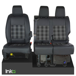 Vauxhall Vivaro C MK 3 INKA Front Set Tailored Seat Covers Leatherette MY16-22