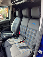 Load image into Gallery viewer, Ford Transit Connect Front Set Tailored Seat Covers Black OEM Leatherlook Vinyl
