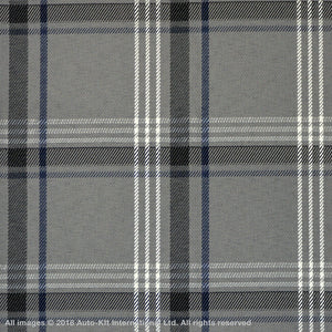 INKA VW Golf GTi Tartan Upholstery Fabric With Pre-Laminated 3MM Scrim Foam
