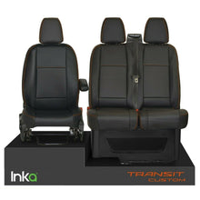 Load image into Gallery viewer, Ford Transit Custom INKA Tailored Front Seat Covers Black OEM Vinyl Matt Leatherette  - MY 2012 onwards Without Embroidery [Choice of 7 Stitch colours]
