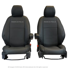 Load image into Gallery viewer, INKA Tailored Mercedes Benz W447 MK 3 V Class Front 1+1 Black Leatherette Seat Covers
